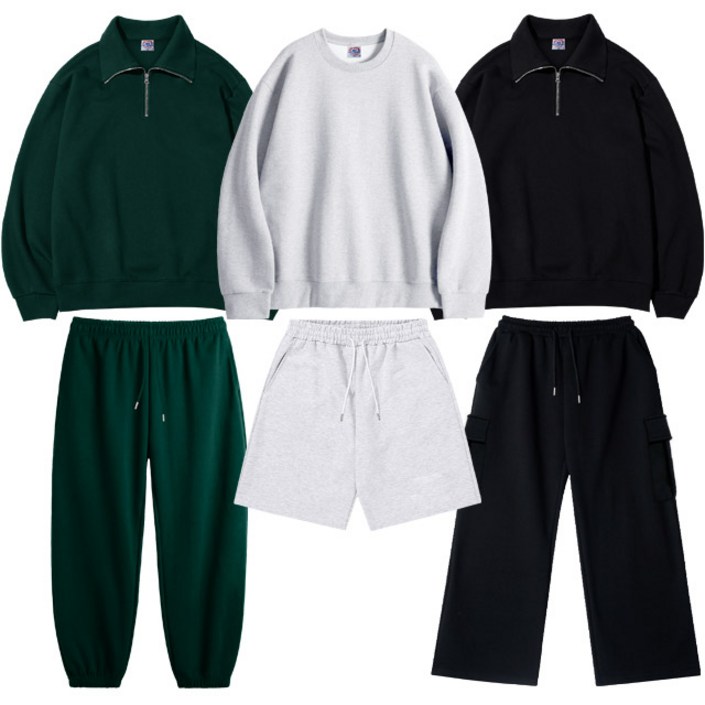 맨하탄브리즈 남녀공용 사계절 프리미엄 스웻코튼 트레이닝 셋업 8종 전 옵션 세트가격