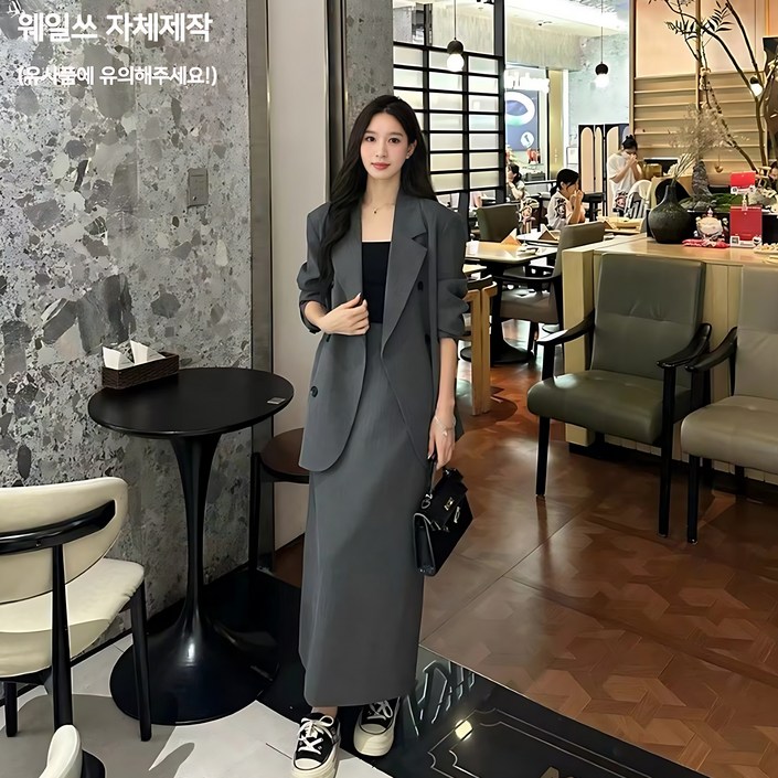 웨일쓰 여성 봄 여름 오버핏 정장 자켓 치마세트 트위드 투피스 루즈핏 하객룩 출근룩 가을 직장인장장 롱스커트 면접 캐주얼 트렌치 셋업 수트 투피스 웨일쓰 여성 봄 여름 오버핏 정장 자켓 치마세트 트위드 투피스 루즈핏 하객룩 출근룩 가을 직장인장장 롱스커트 면접 캐주얼 트렌치 셋업 수트 투피스
