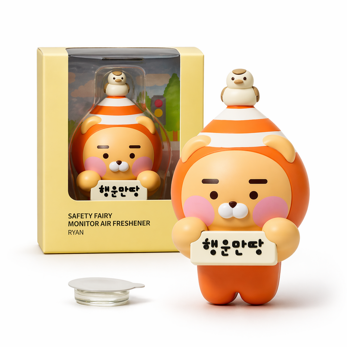카카오프렌즈 안전요정 차량용 모니터 방향제 춘식이 라이언, 1개