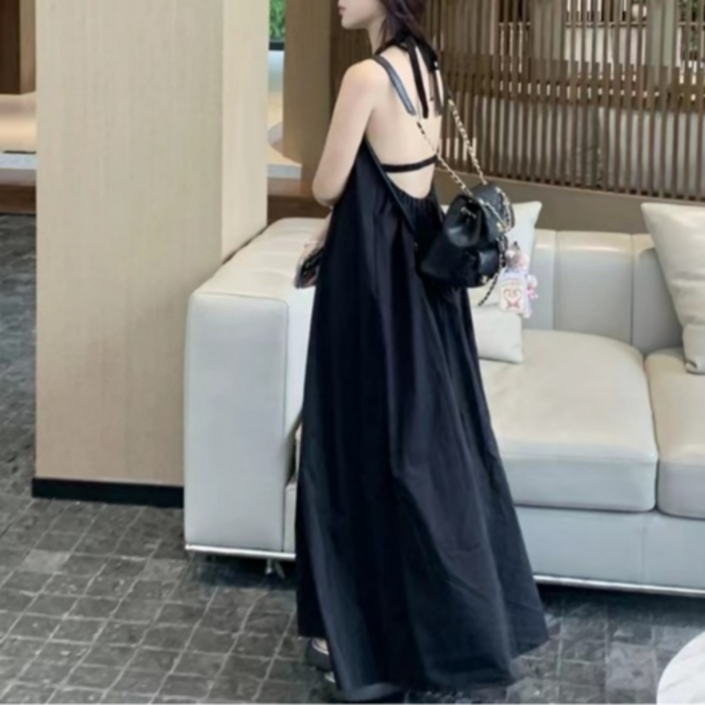 그리리 휴양지 원피스 등파인 편안한 백리스 2가지 색상 그리리 휴양지 원피스 등파인 편안한 백리스 2가지 색상