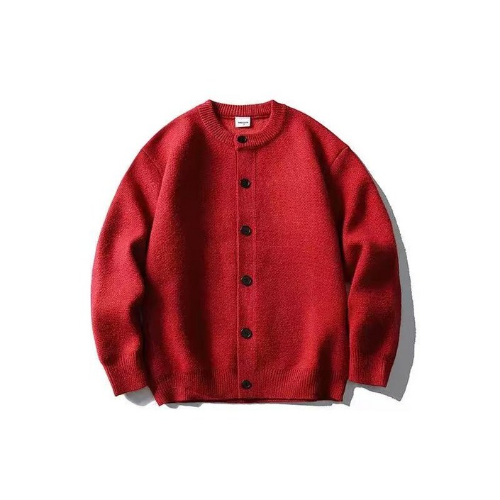 남녀공용 라운드넥 캐주얼 카디건 스웨터