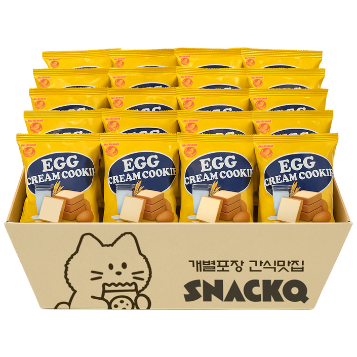 스낵큐 노브랜드 과자, 30개, 에그크림쿠키