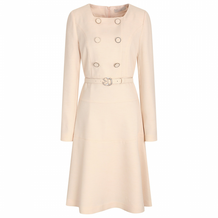 jj지고트 스퀘어넥 플레어 원피스 여성원피스 봄가을 간절기