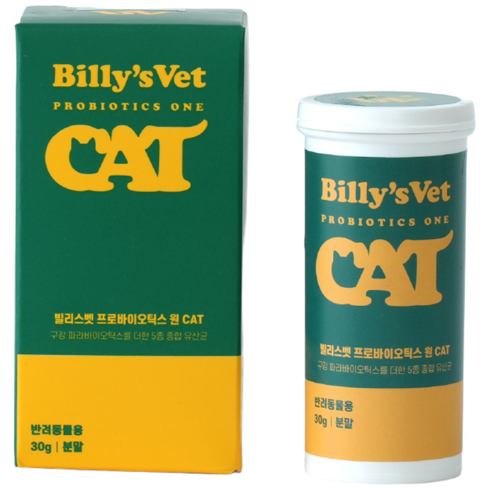 빌리스벳 원 캣 영양제, 30g, 구강/치석관리+장건강, 3개