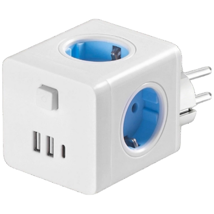 2USB1PD 고용량 콘센트형 큐브 멀티탭 콘센트