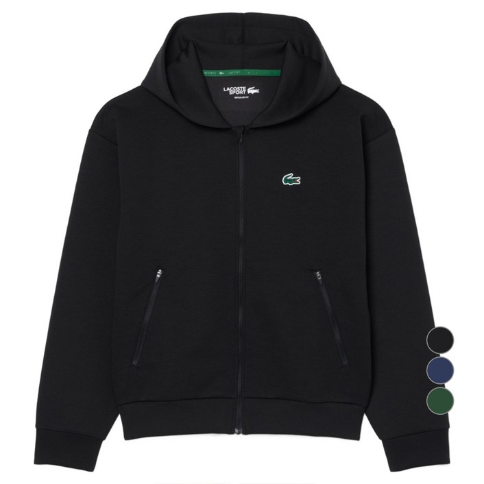 라코스테 여성용 트레이닝 저지 후드 스웻 풀집업 SF0167-56G