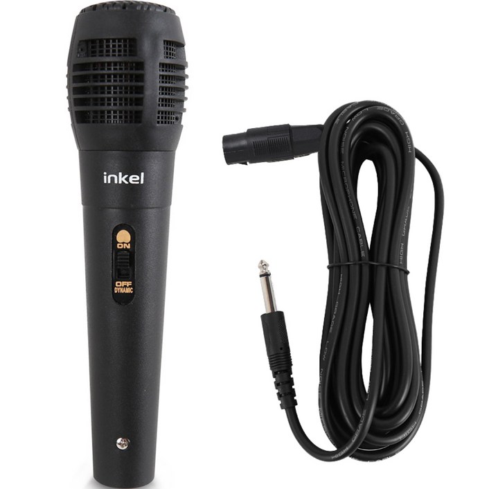 인켈 다이나믹 유선 노래방 마이크  3m 케이블 세트