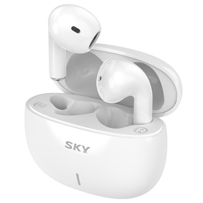 SKY 핏 S 미니2 무선 블루투스 5.3 생활방수 오픈형 이어폰, IMS27, 화이트 SKY 핏 S 미니2 무선 블루투스 5.3 생활방수 오픈형 이어폰, IMS27, 화이트