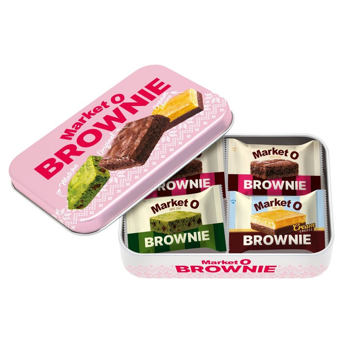 마켓오 오리온 브라우니 틴케이스 12p