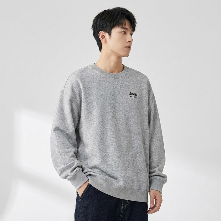 지프 남녀공용 패셔너블 코튼 라운드넥 맨투맨