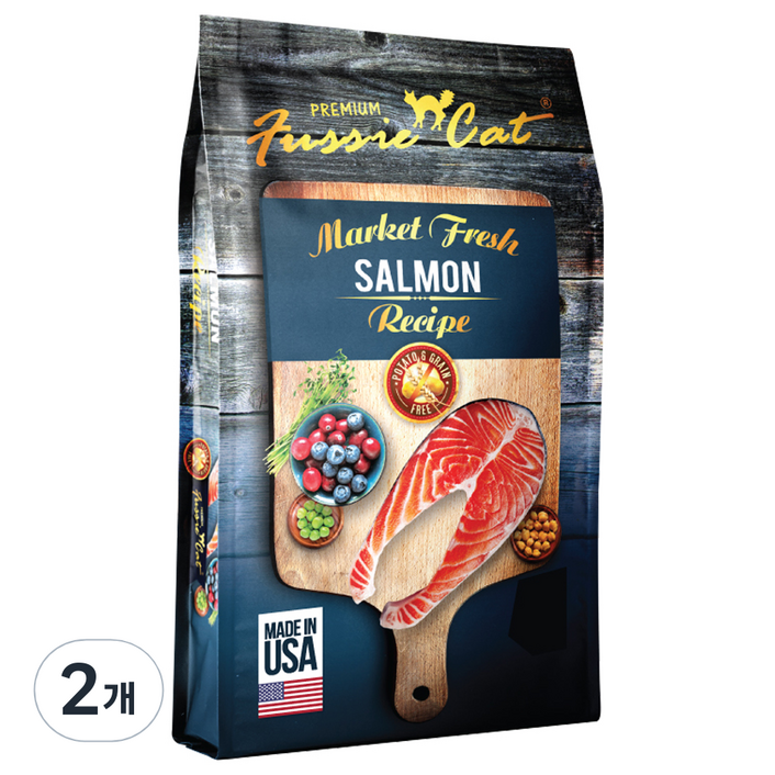 퍼시캣 연어 레시피 고양이 건식사료, 생선, 1kg, 2개