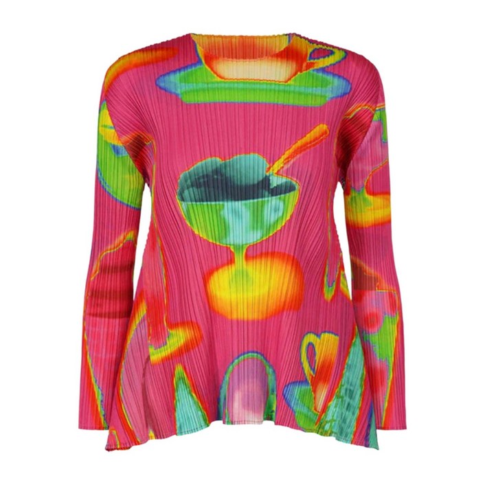 플리츠플리즈이세이미야케 플리츠 그래픽 셔츠