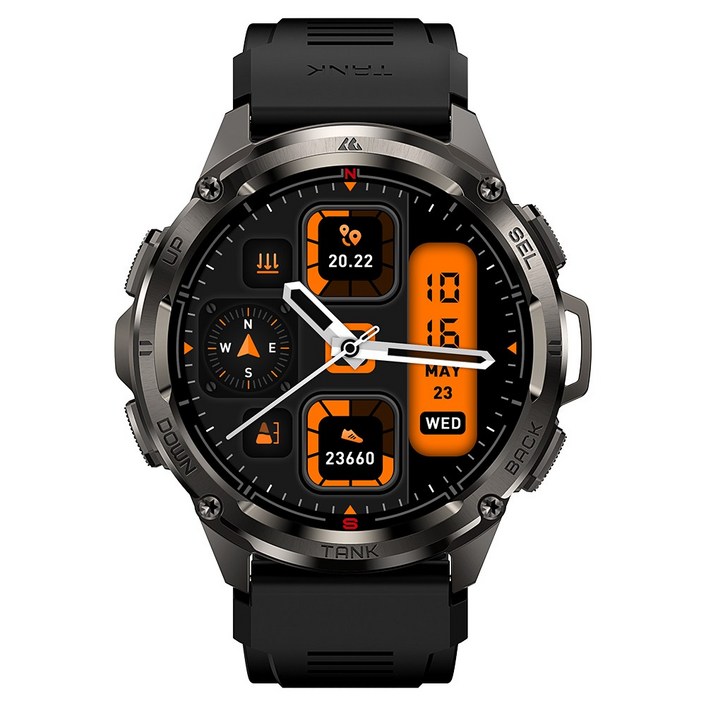 KOSPET TANK T3 ULTRA 코스펫 탱크 시리즈3 스마트 워치 블루투스통화 5ATM방수 야외운동 AMOLED, 블랙 KOSPET TANK T3 ULTRA 코스펫 탱크 시리즈3 스마트 워치 블루투스통화 5ATM방수 야외운동 AMOLED, 블랙