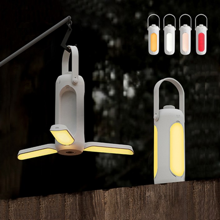 소소147 LED 접이식 캠핑 랜턴 10000mAh 차박 낚시 충전식 손전등 무드등 수유등 인테리어조명, 화이트, 1개