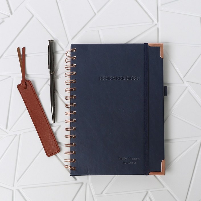 비오파파 만년 데일리 업무용 가죽 스프링 수첩 다이어리