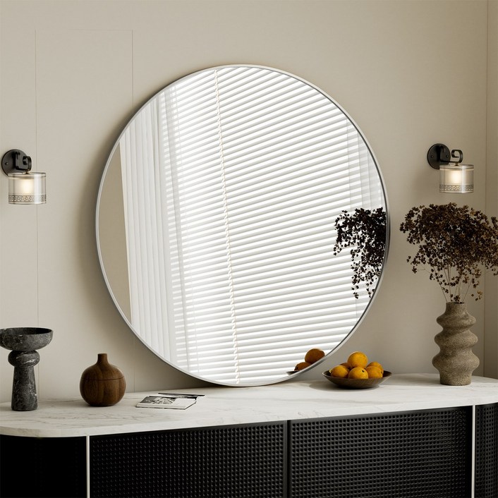 뷰티피크 화장대 거울 원형 벽걸이형 욕실거울