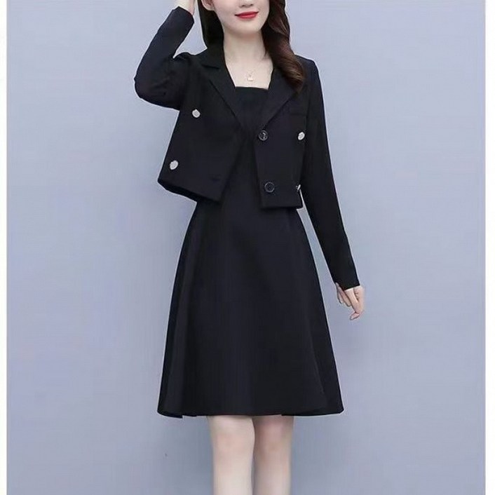 COSYEVNO 여성 정장 세트 겨울 원피스 더블 슬림핏 고급스러운 긴팔 정장 BCXnstz-5