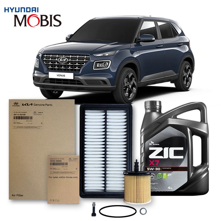 베뉴 19년식 이후 1.6 가솔린 순정필터지크오일 5W30 3종, 1개