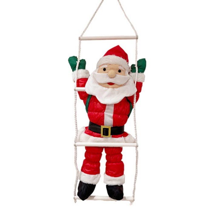 Modlauna 국내 배송 거꾸로 사다리 산타 인형 장식 크리스마트 트리 장식 인형 인테리어 소품, 1개