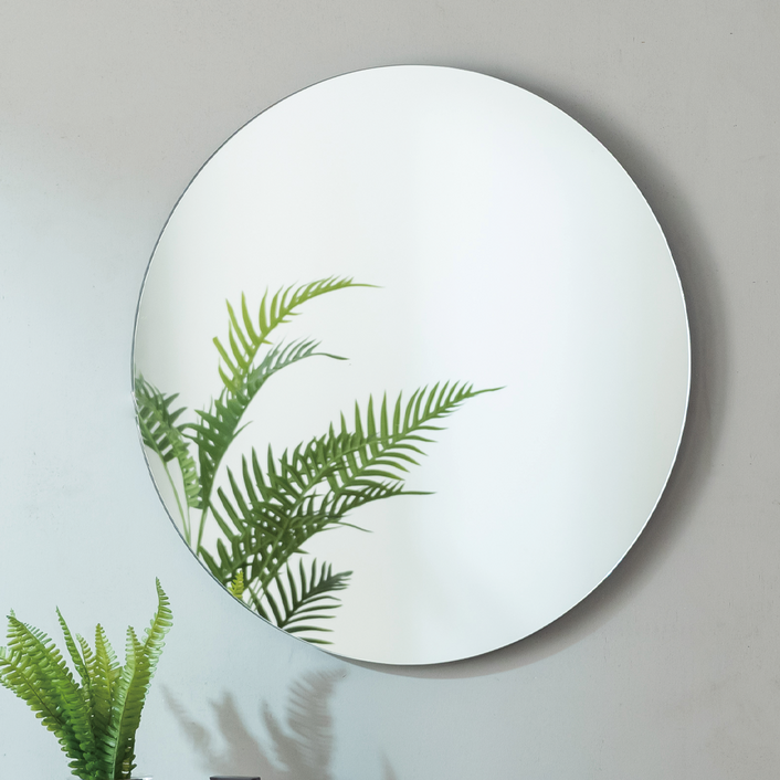 미러팩토리 노프레임 벽걸이 원형 거울 500, 600