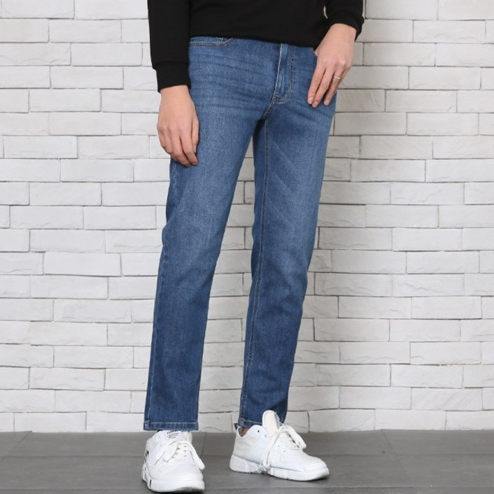 위드진 남성용 데일리 히든 밴딩 스판 청바지 AD6194