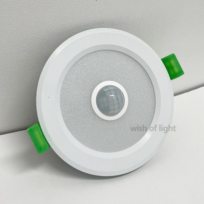 SKD LED 다운라이트 3인치 센서등 매입형 7.5cm 7W 현관 욕실 복도등 매립 동작감지 지하주차장 아파트 조명, 10개, 주백색