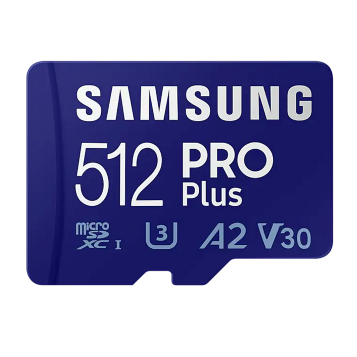 삼성전자 New PRO Plus 마이크로SD 메모리카드 512기가 Class10 SDXC 4K FHD 스마트폰 태블릿 카메라 블랙박스 (SD 어댑터 포함), 512GB, 1개