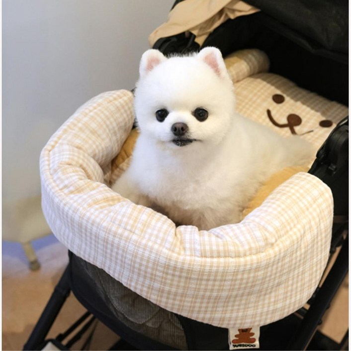 패리스독 강아지 베어 유모차 일체형 가드 쿠션