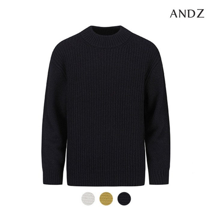 앤드지 앤드지  변형 골조직 모크넥 스웨터_BZC4EU1107