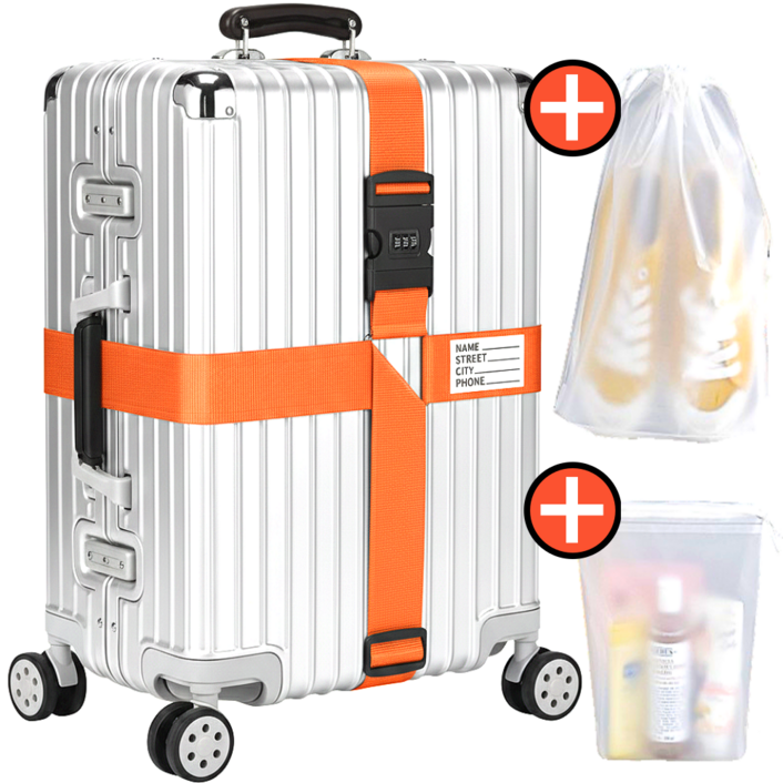 스마일플로우 강력 튼튼한 프리미엄 자물쇠 캐리어 잠금 벨트 스트랩