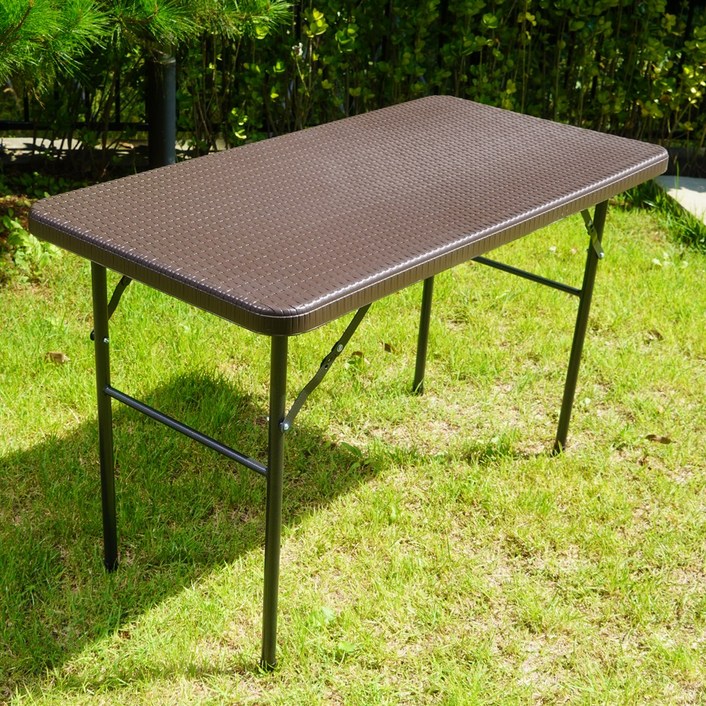 루이자몰 라탄 접이식 테이블 120cm, 브라운