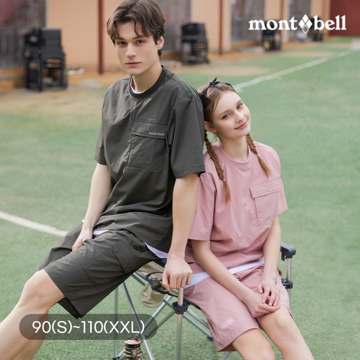 상의바지 몽벨 공용 테크L 반팔 티셔츠테크L 5부 팬츠