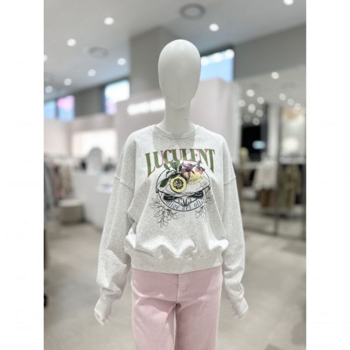 올리브데올리브 레터링 프린팅 맨투맨 YW5SE752