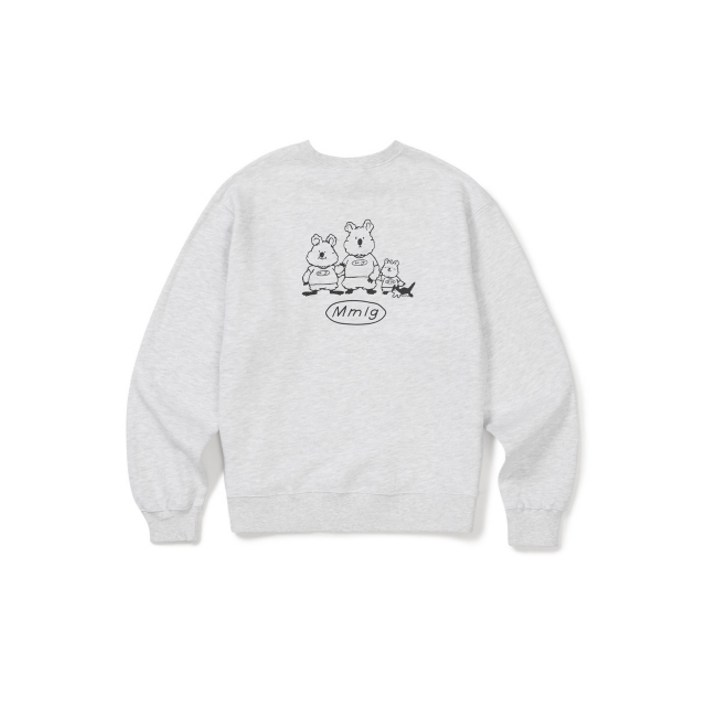 엠엠엘지 Mmlg HJ FAMILY SWEAT ASH GREY