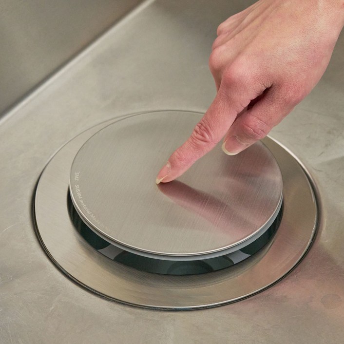 싱크대 배수구 커버 싱크대 하수구 냄새 차단 팝업 덮개 대구경, L스테인레스, 4개