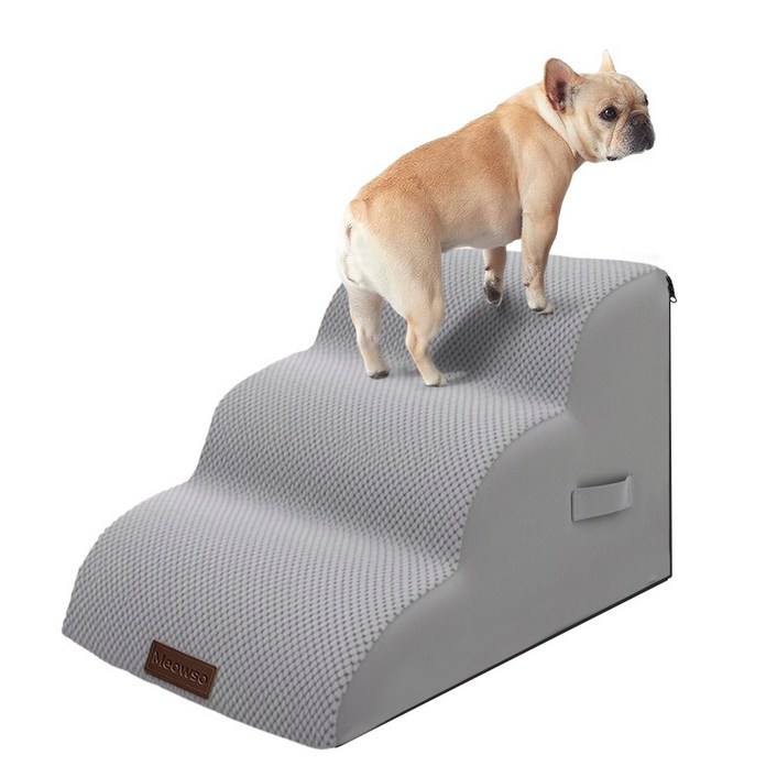 고밀도 스폰지 반려동물 논슬립 슬라이드 계단 곡선 계단 무릎 압력을 줄이다 개 계단, 3단, 1개