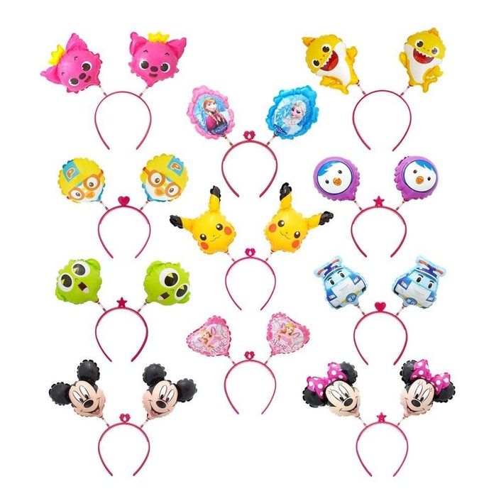 풍선나라 유아동 캐릭터 풍선 머리띠 파티 mam+539cF