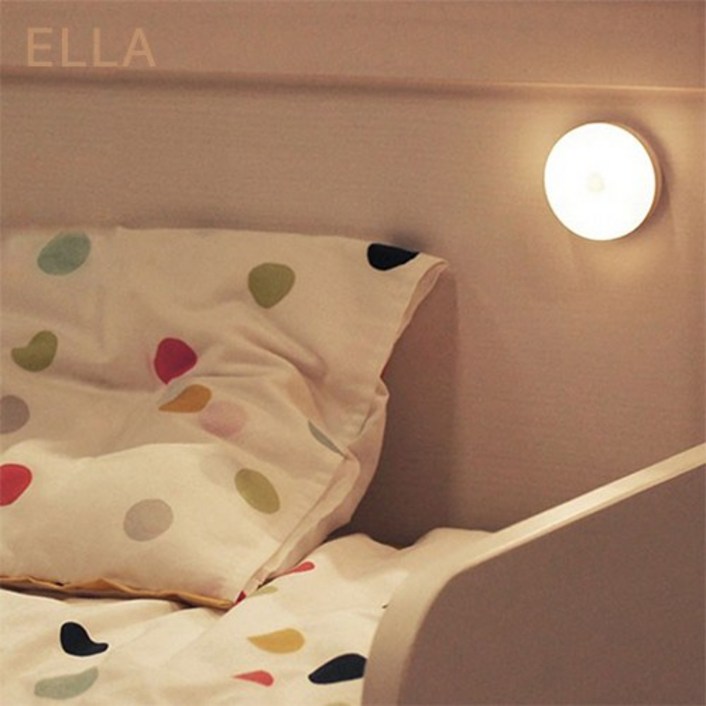 ELLA 무선 LED 충전식 밝기 조절 미니 조명 무드등 수면등 수유등 취침등 자석 부착 붙이는 조명, 화이트전구색