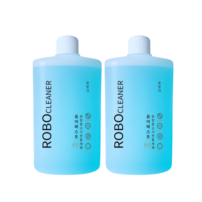 퓨어퍼스트 로보락 호환 세제 로봇청소기 세척액 클리너, 2개, 1L