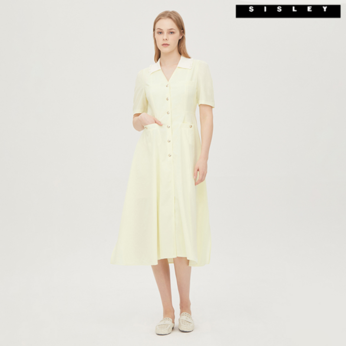 백화점 시슬리 아이싱 니트 카라 원피스 SAOP36331LY 197241