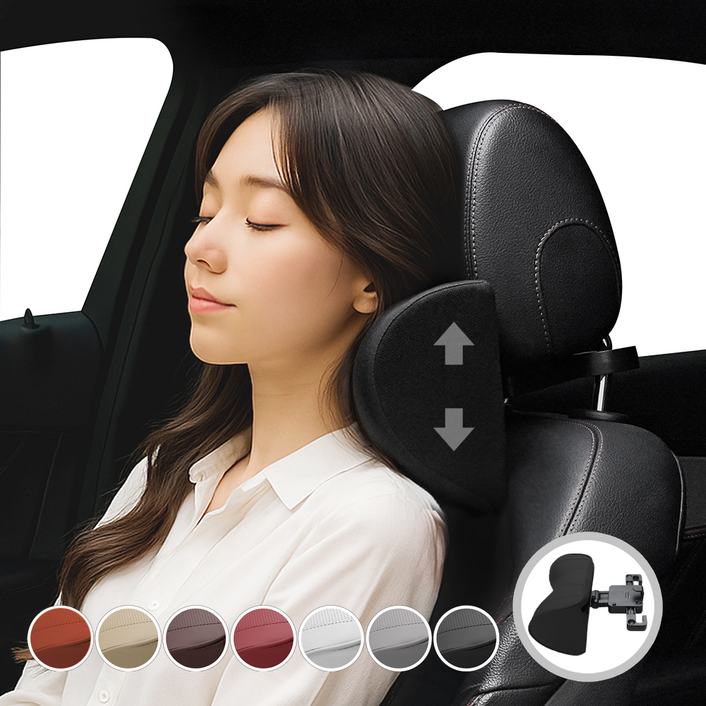 카사장 9단모션 메모리폼 가죽 차량용 목쿠션, 매트 블랙, 1개 카사장 9단모션 메모리폼 가죽 차량용 목쿠션, 매트 블랙, 1개