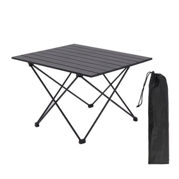 온빛 경량 접이식 캠핑 테이블, 블랙