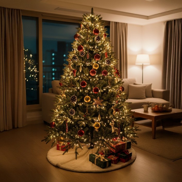 [크라운트리] 크리스마스 프리미엄 리얼 전나무 대형 트리 (보관가방 or 러그 랜덤 사은품)