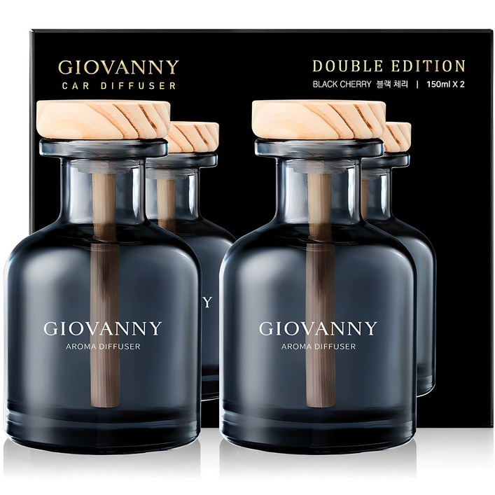 지오바니 차량용 디퓨저 150ml, 블랙 체리, 2개