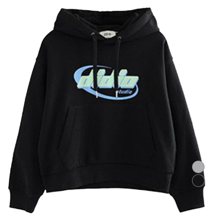 아이러브제이 디디오 초중생 남녀공용 더브 면 크롭 후드티