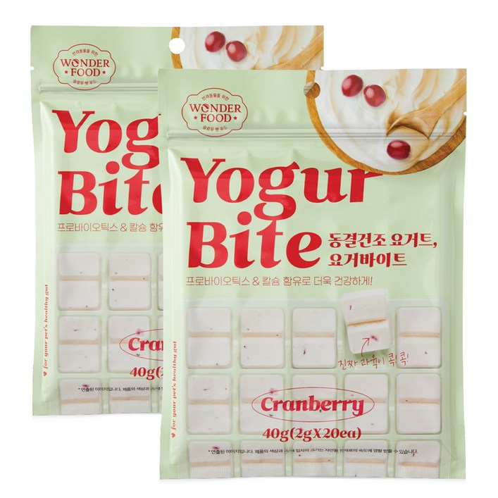 원더푸드 반려동물 요거 바이트 동결건조간식 20p