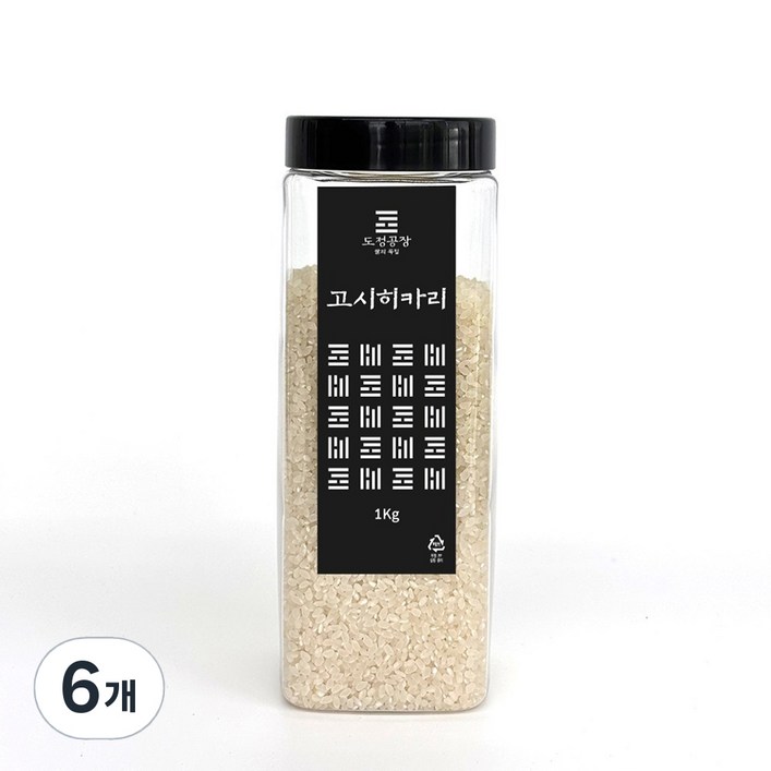 도정공장 고시히카리 백미, 1kg, 6개, 상등급