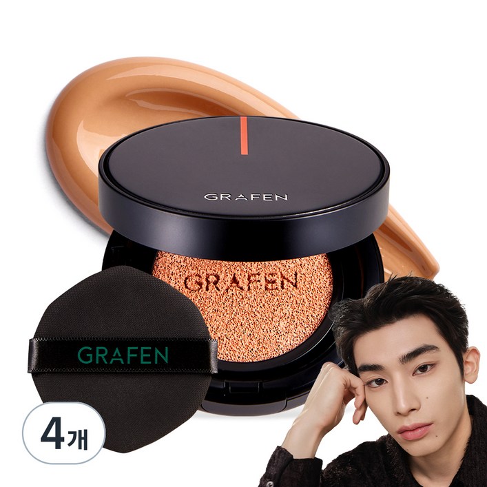 그라펜 남성용 핸섬 커버 쿠션 14g, 3호, 4개 그라펜 남성용 핸섬 커버 쿠션 14g, 3호, 4개