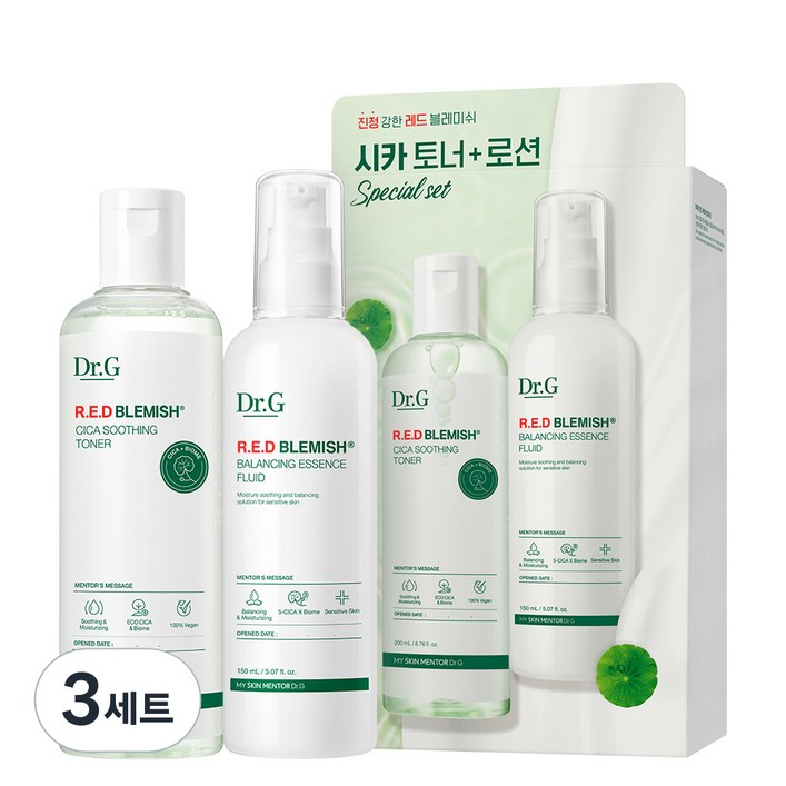 닥터지 레드 블레미쉬 시카 토너 200ml  로션 150ml 세트, 3세트