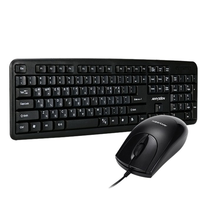 애니젠 유선 USB 키보드 마우스 세트 MK100 키스킨